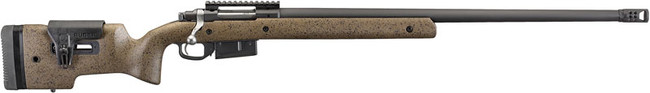 Ruger 47189 Hawkeye Long-Range Target Full Size 6.5 PRC 10+1 26" Matte Black Steel Threaded Barrel, Picatinny Rail Steel Receiver, Black Speckled Brown Adj Comb & LOP Laminate Stock - 47189 - 736676471898