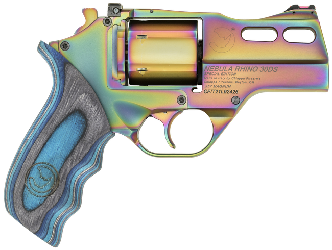 Chiappa Firearms Rhino 30DA 357 Magnum 3 Inch 6 Rounds Rainbow PVD Aluminum