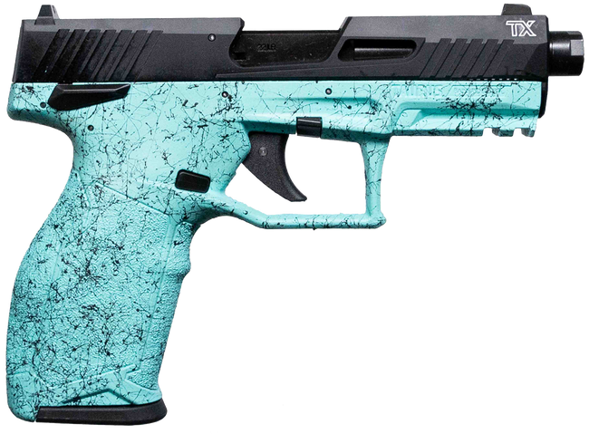 Taurus TX22 Gen 2 22 LR 4.10 Inch 10 Rounds Cyan Splatter