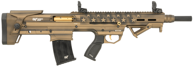Gforce Arms GFBPUSBNZ GFBP  12 Gauge Semi-Auto 3" 5+1 18.50" Black Bronze Picatinny Rail Aluminum Receiver, Bronze Bullpup w/Pistol Grip Aluminum Stock, Black Rubber Grip