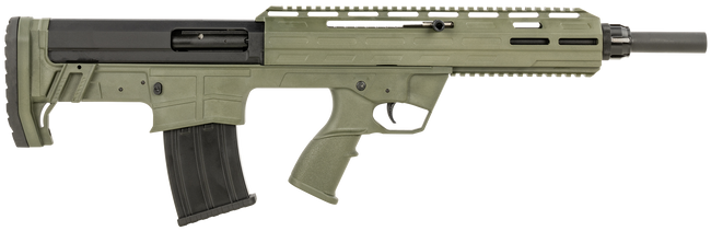 Tokarev USA 21000129 TBP  12 Gauge 3" 5+1 18.50", OD Green, Cheek Riser Compatible Bull-Pup Stock, Flip-Up Sights, 3 Chokes