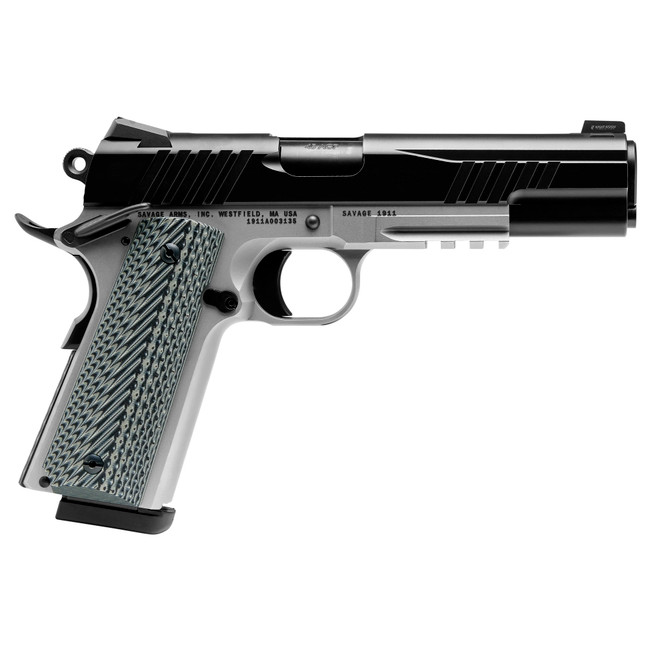 Savage 1911 Government 9mm 5 Inch 10 Rounds Two Tone with Rail - 67208 - 011356672087