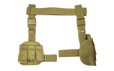 Ncstar Drop Leg Holster Mag Hldr Tan - CV2908T - 814108017910