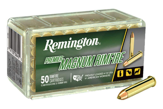 Remington Premier Magnum Rimfire Ammo 22 WMR 33 gr. Accutip 50 rd. - 21184 - 047700008400