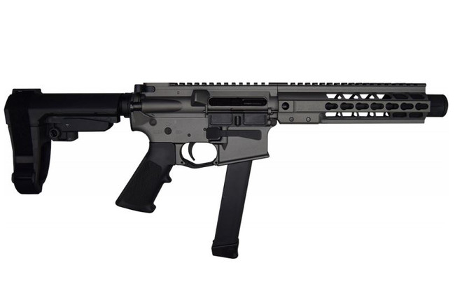 Brigade MFG BM-9 Forged Aluminum AR Pistol - Grey | 9mm | 9" Barrel | 5" U-LOC Rail | Faux Can | SBA3 Arm Brace