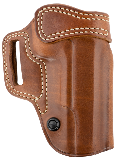 Galco AV212R Avenger  OWB Tan Leather Belt Slide Fits 1911 5" w/wo Red Dot Right Hand