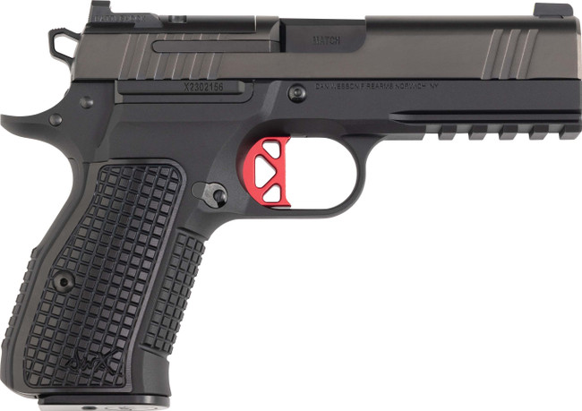 Dan Wesson 92113 DWX  Compact Frame 9mm Luger 10+1 4.95" Black Match Grade Barrel, Black DLC Optics Ready/Serrated Steel Slide, Black Aluminum Frame w/Beavertail Black Textured Aluminum Grip - 92113 - 806703921136