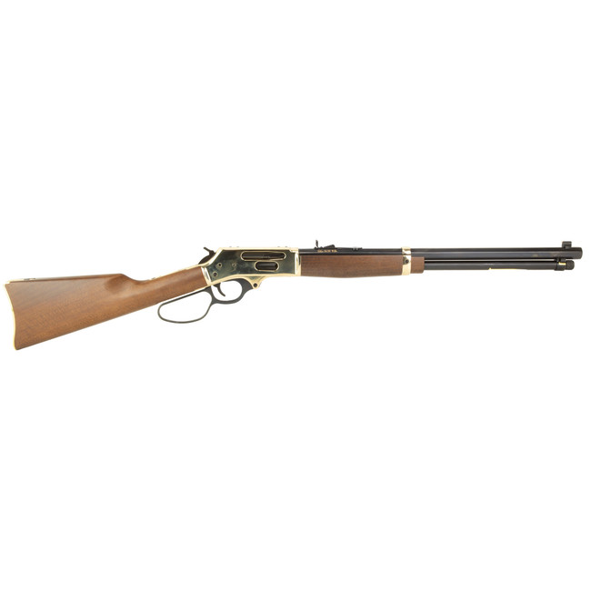 Henry H009BGL Side Gate  Full Size 30-30 Win 5+1 20" Blued Steel Barrel, Polished Brass Receiver, Fixed American Walnut Stock - H009BGL - 619835090195