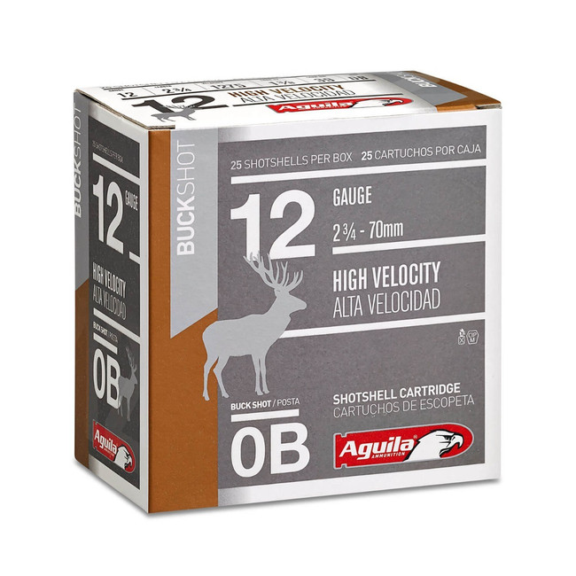 Aguila Ammunition 12ga Buckshot 2.75 inch Shotgun Shells - 0Buck | 1275 fps | 250rd Case
