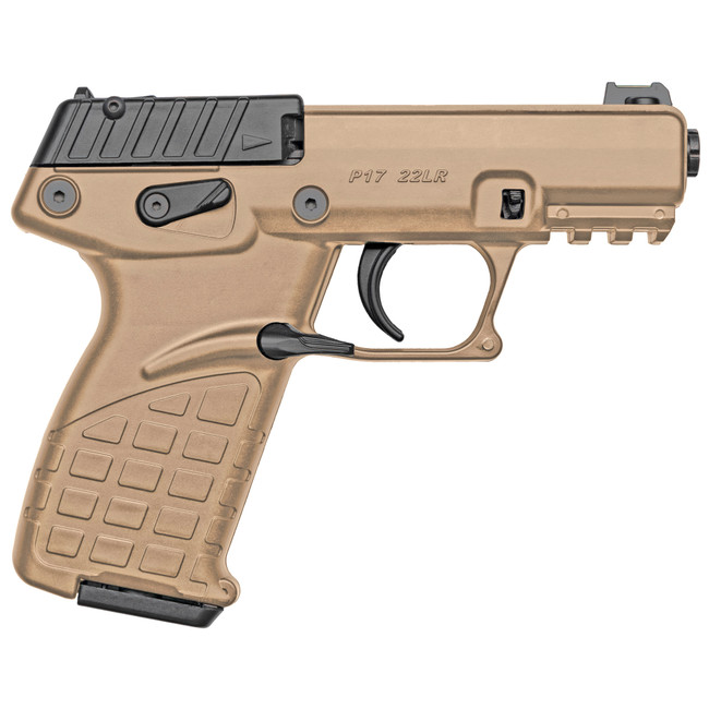Kel-Tec P17 Pistol - Tan | .22 LR | 3.8" Threaded Barrel | 16rd - P17BTAN - 640832007923