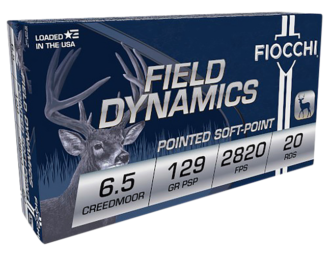 Fiocchi Field Dynamics Centerfire Rifle Ammo 6.5 Creedmoor 129 gr. PSP 20 rd.