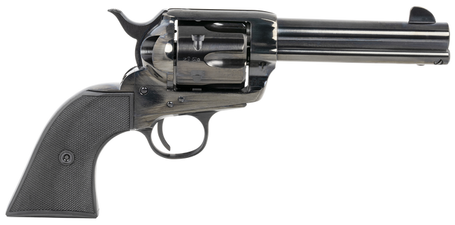 Taylors & Company 200103 1873  SAO 45 Colt (LC) Caliber with 4.75" Barrel, 6rd Capacity Cylinder, Overall Blued Finish Steel & Black Checkered Grip