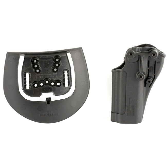 Blackhawk 410562BKR Serpa CQC  OWB Size 62 Matte Black Polymer Belt Loop/Paddle Fits CZ 75/75B Right Hand - 410562BKR - 604544616507