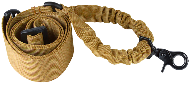 Aim Sports AOPST One Point  made of Tan Elastic with 25" OAL & Bungee Design for Rifles