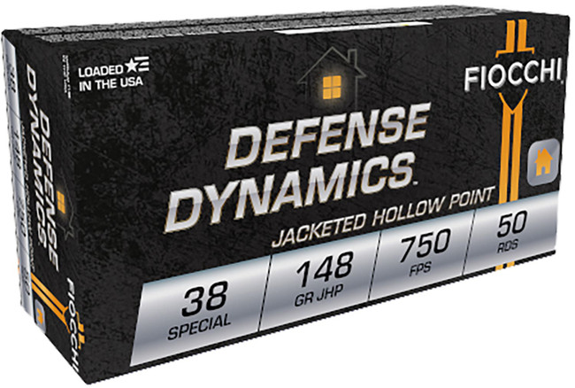 Fiocchi Defense Dynamics Centerfire Handgun Ammo 38 Spl. 148 gr. JHP 50 rd. - 38E - 762344001050