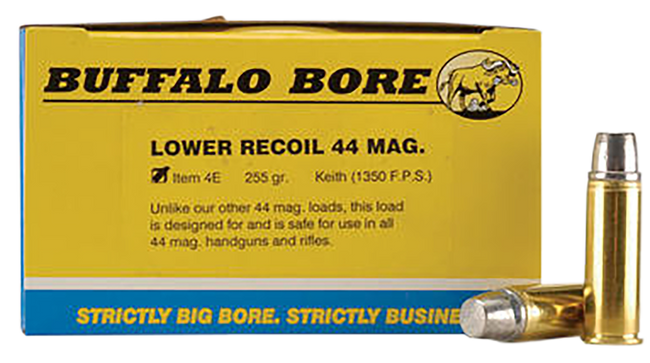 Buffalo Bore Ammunition 4E20 Low Recoil Strictly Business 44Rem Mag 255gr Hard Cast 20 Rounds