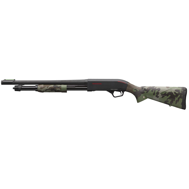 Winchester SXP Defender 12GA, 18in. Barrel, 5rd, Woodland Camo Stock & Forend - Black (48702025341)