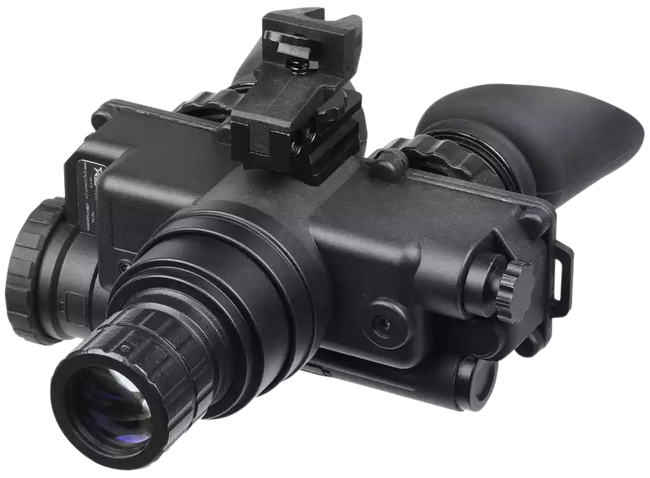 AGM Global Vision 12W7P122154211 Wolf-7 PRO NW1 Night Vision Goggles Black 1x 27mm, Generation 2+ Level 1, 45-54 lp/mm Resolution, White Filter