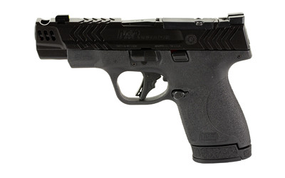Smith & Wesson 13990 M&P 9 Shield Plus 9mm Luger 10+1 15+1 13+1 4" Stainless Armornite Gray Ported/Serrated Stainless Steel Slide Black Textured Grip - 13990 - 022188895872