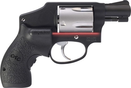 Smith & Wesson 12643 Performance Center Model 442 38 S&W Spl +P 5rd 1.88" Black Stainless Steel Barrel, Black Fluted Cylinder, Matte Black Aluminum Black Frame with Black Crimson Trace Lasergrip - 12643 - 022188878585