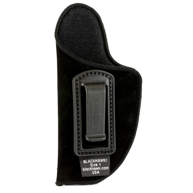 Blackhawk 73IP01BKL Inside The Pants  IWB Size 01 Black Suede Belt Clip Fits Medium Autos Fits 3-4" Barrel - 73IP01BKL - 648018090844