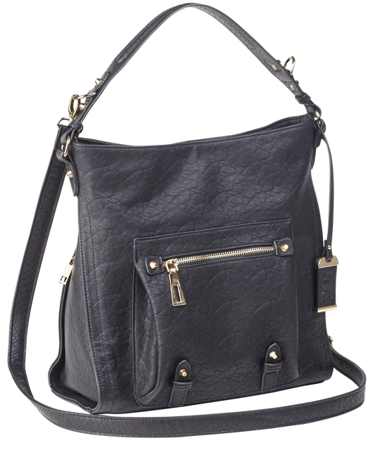Bulldog BDP053 Hobo Purse w/Holster Black Leather Most Sm Pistols & Revolvers Right Hand