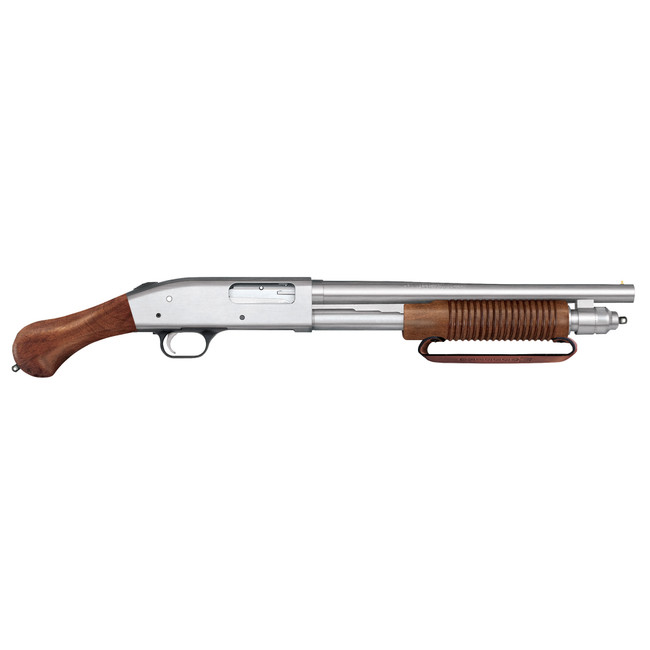 Mossberg 590 Shockwave 12GA, 14.375in. Barrel, 5rd, Wood Bird head Grip & Forend - Gray (50635)