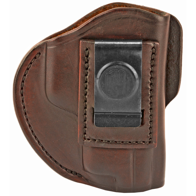 1791 Gunleather 4WH5SBRR 4-Way  IWB/OWB 05 Signature Brown Leather Belt Clip Fits S&W M&P/Springfield XD/Glock 17/HK VP9 - 4WH5SBRR - 816161020128