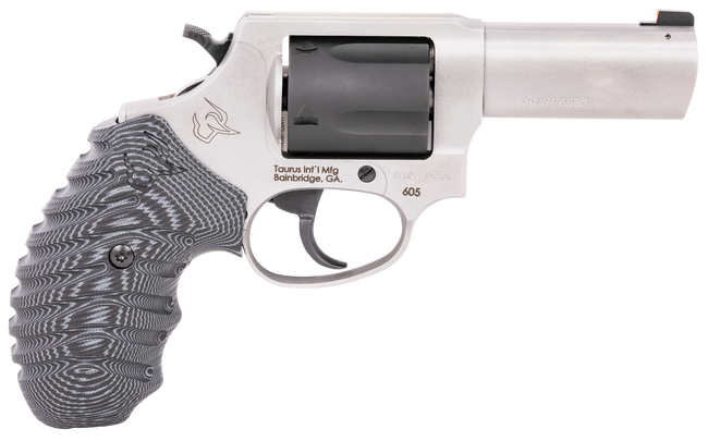 Taurus Defender 605 Revolver 357 Magnum 3 Inch 5 Rounds Stainless Steel VZ Grips