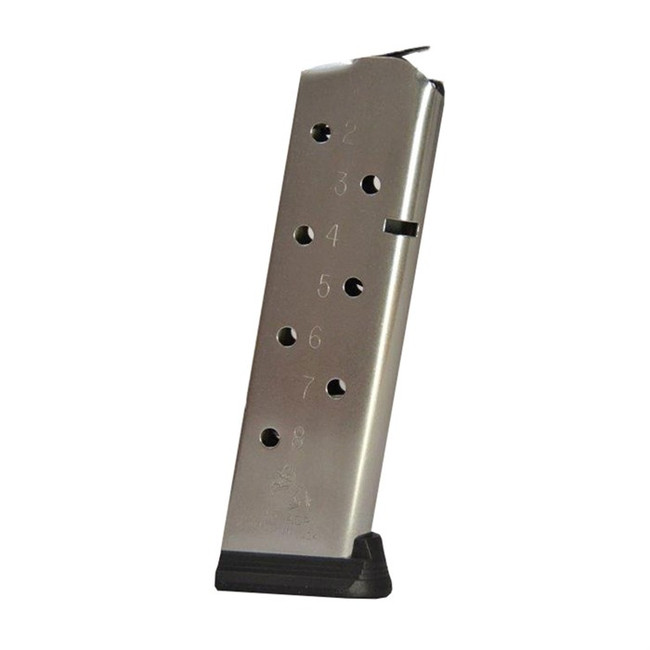 Colt 1911 Gov't/Commander Handgun Magazine Stainless with Base Pad .45 ACP 8/rd