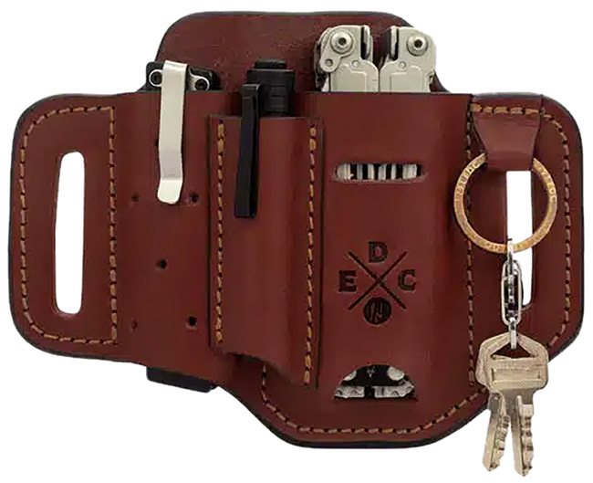 1791 Gunleather HDESSFCHNA EDC Heavy Duty Easy Slide OWB Chestnut Leather Belt Slide Ambidextrous