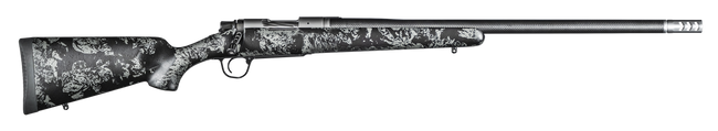 Christensen Arms 8010614700 Ridgeline FFT Full Size 270 Win 4+1, 20" Stainless Steel Threaded Barrel, Stainless Aluminum Receiver, Black w/Gray Accents Fixed Sporter w/Flash Forged Technology Stock