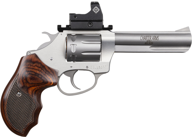Charter Arms Target Pathfinder 22 LR 4.20 Inch 8 Shot Stainless Aluminum Rosewood Grip