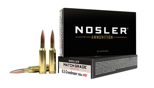 Nosler Match Grade Rifle Ammunition 6.5mm Creedmoor 140 gr. CC HPBT 20 rd.