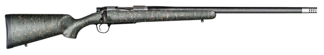 Christensen Arms 8010604101 Ridgeline  6.5 Creedmoor 4+1 20" Carbon Fiber/Threaded Barrel, Natural Stainless, Green with Black/Tan Webbing Stock