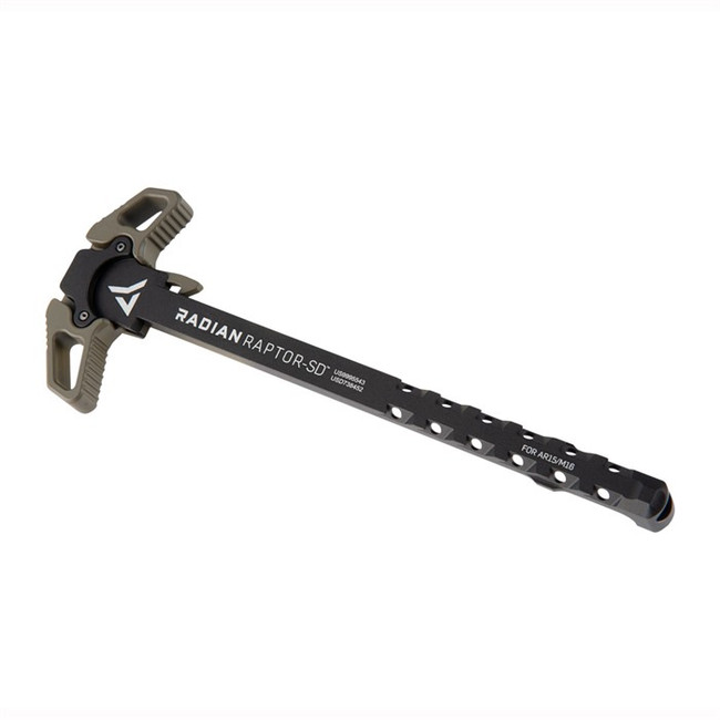 Radian Weapons R0376 Raptor SD Ambi Charging Handle, Radian OD, Gas Ported Shaft, Fits Mil-Spec AR-15/M16 Platform