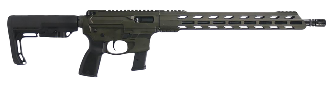 Live Free Armory LF9 CHALLENGER Billet AR-9 Rifle - ODG | 9mm | 16" Barrel | LFA Lightweight 15” M-Lok Free Float | Battle Link Minimalist Stock