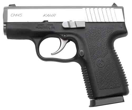Kahr Arms CM4543 CM45  45 ACP 5+1 3.30" Serrated Steel Barrel, Matte Stainless Serrated Steel Slide, Black Polymer Frame, Black Textured Polymer Grip, No Safety, Right Hand - CM4543 - 602686127318