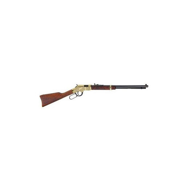 Henry Golden Boy Deluxe 17 HMR 20 Inch 11 Rounds Brass Finish Engraved