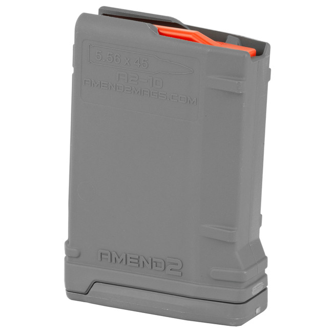 Amend2 10rd Gray Polymer Magazine for AR-15 M16 M4 5.56 NATO 223 Rem - 556MOD2GRY10 - 686751104152