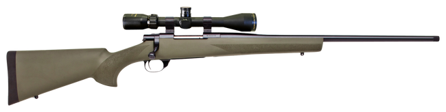 Howa HGP2270G M1500 Hogue 270 Win 5+1 22" Barrel, Blued Steel Receiver, Green Hogue OverMolded Synthetic Stock Includes Nikko Stirling GamePro 4-12x40mm Scope