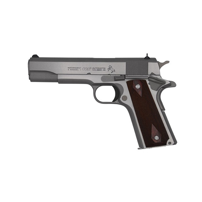 Colt Mfg O1911CSS 1911 Government 45 ACP 7+1 5" Stainless National Match Barrel, Serrated Stainless Steel Slide, Stainless Steel Frame w/Beavertail, Rosewood Grip,
