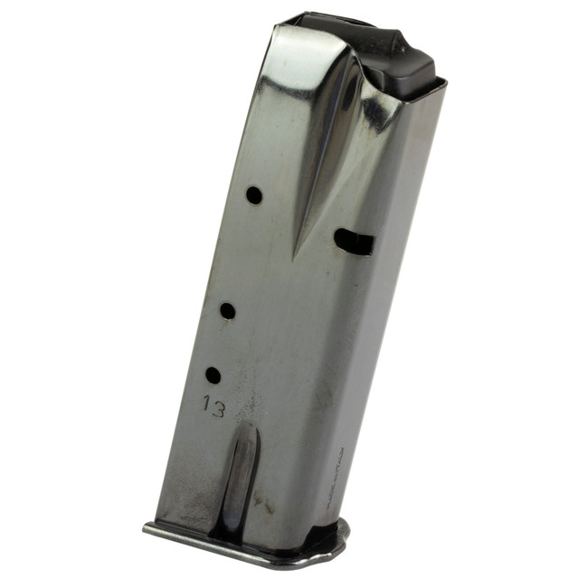 Mec-Gar 13rd Blued Magazine for Browning Hi-Power Springfield SA-35 9mm Luger - MGBRHP13B - 765595440050