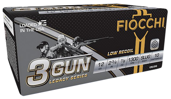 Fiocchi 12SLG3G 3-Gun Match Legacy Series 12Gauge 2.75" 7/8oz SlugShot 10 Rounds