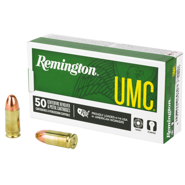 Remington, Umc, 9mm Luger, Full Metal Jacket, 115 Grain, 50 Rounds - 23728 - 047700069807