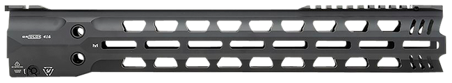 Strike Industries GRIDLOK-416-FD-16 GridLok Full Duty With Quick Detach System 16"L 1.57"D M-LOK Black Aluminum for HK 416, HK MR556, M27 IAR