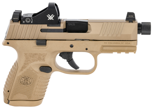 FN 509 Compact Tactical 9mm Luger 4.32" 10+1 Flat Dark Earth Night Sights Viper Red Dot