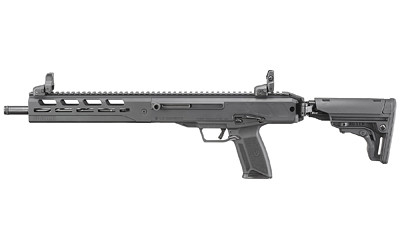 Ruger 19302 LC Carbine  5.7x28mm 10+1 16.25" Nitride Fluted Barrel, Black Hard Coat Anodized Finish, M-LOK Handguard, OEM Flip Up Sights, Synthetic Folding Adjustable Stock, Black Polymer Grip - 19302 - 736676193028