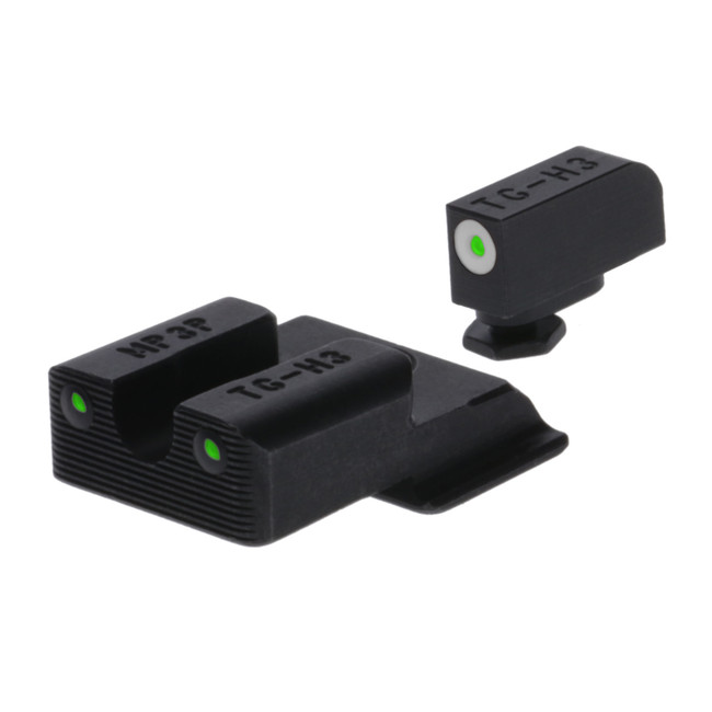 TruGlo TG231MP3W Tritium Pro  Black | Green Tritium White Outline Front Sight Green Tritium Rear Sight