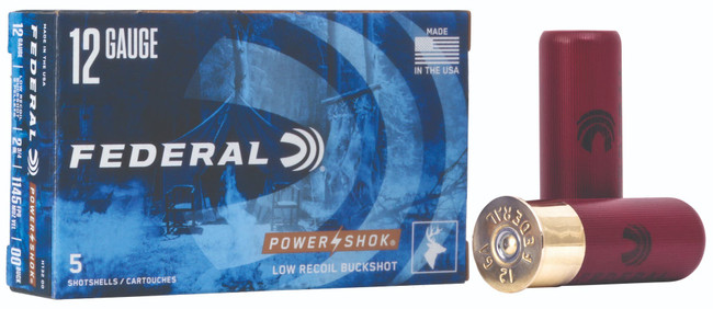 Federal Power-Shok 12 Gauge Buckshot 00 Grain 9 Pellets 5 Rounds - H13200 - 029465016494